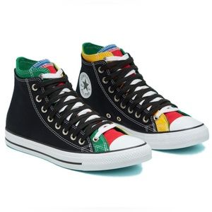 Converse Unisex Chuck Taylor All Star Double Upper High Top Black Multi 167417F